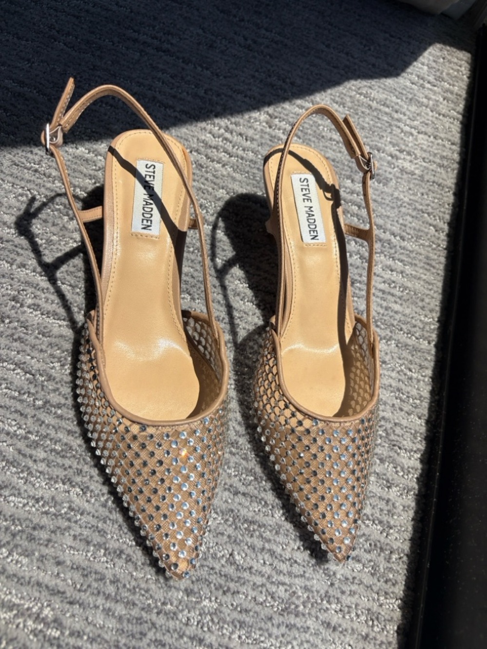 Steve Madden Rhinestone Slingback Pointed Heels